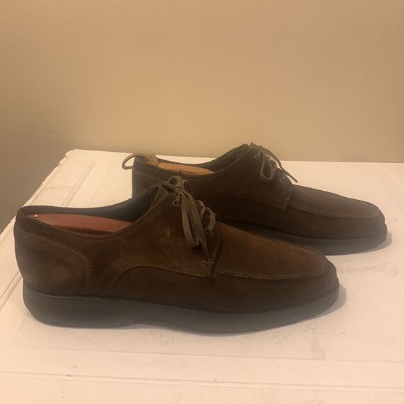 Salvatore Ferragamo Men\'s Brown Suede Lace Up Oxford Dress Shoes US 9.5 D Italy main image 7